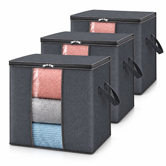 pack of 3 Portable Bamboo Storage Bags
